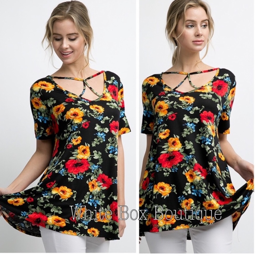 Floral Print Cage Tunic